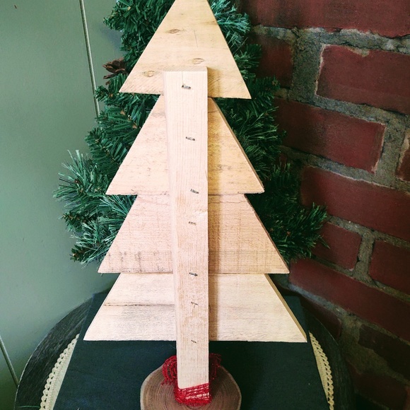 Hand Crafted Repurposed Wood Rustic Wooden Christmas Tree, Farmhouse Decor 16" - Picture 6 of 9